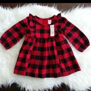 🎄SALE Buffalo check dress Gap 6-12 months